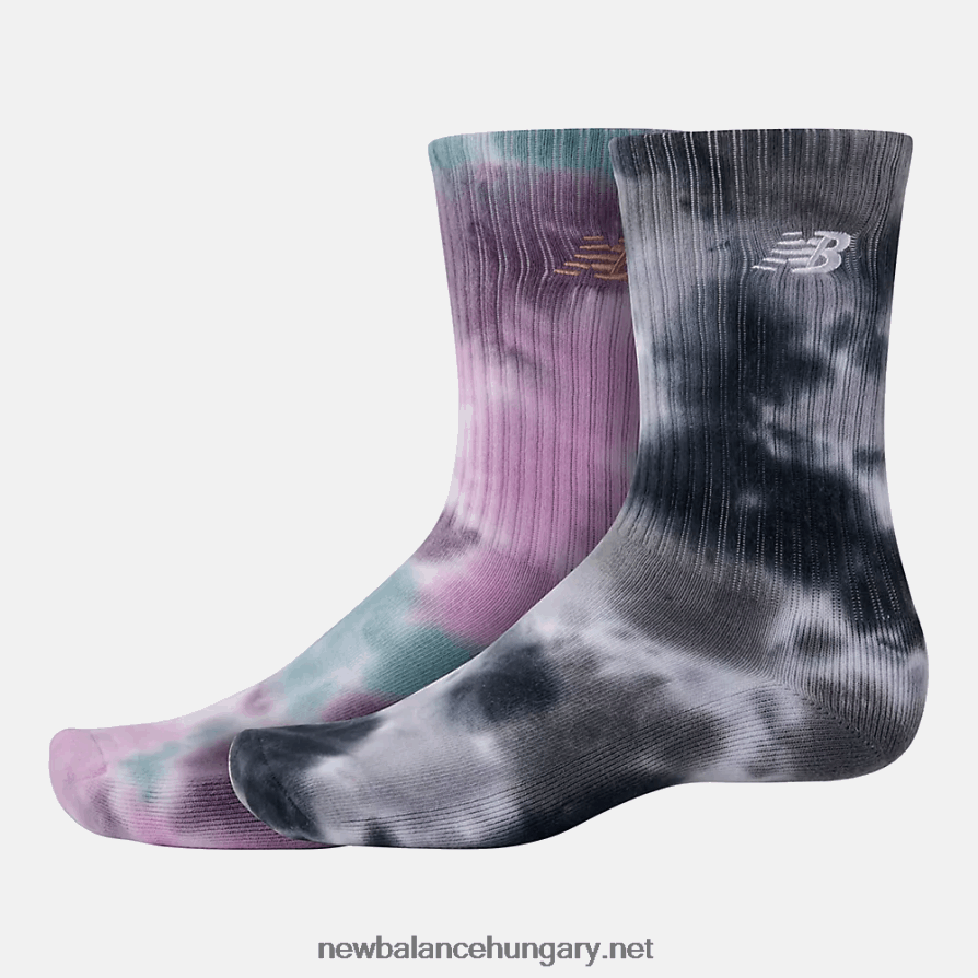 6XH8F0414 egynemű nb essentials végtelen napok tie-dye crew zokni 2 pár