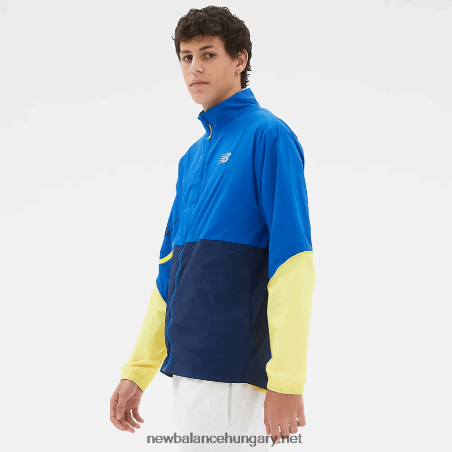 New Balance 6XH8F02153 egynemű grafikus hatású futni csomagolható kabát