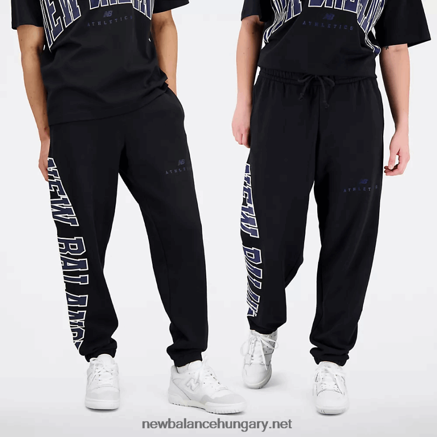 New Balance 6XH8F05090 egynemű uni-ssentials vetemedett klasszikus francia frottír melegítőnadrág