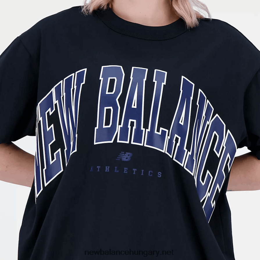 New Balance 6XH8F05082 egynemű uni-ssentials vetemedett classics pamut dzsörzé póló