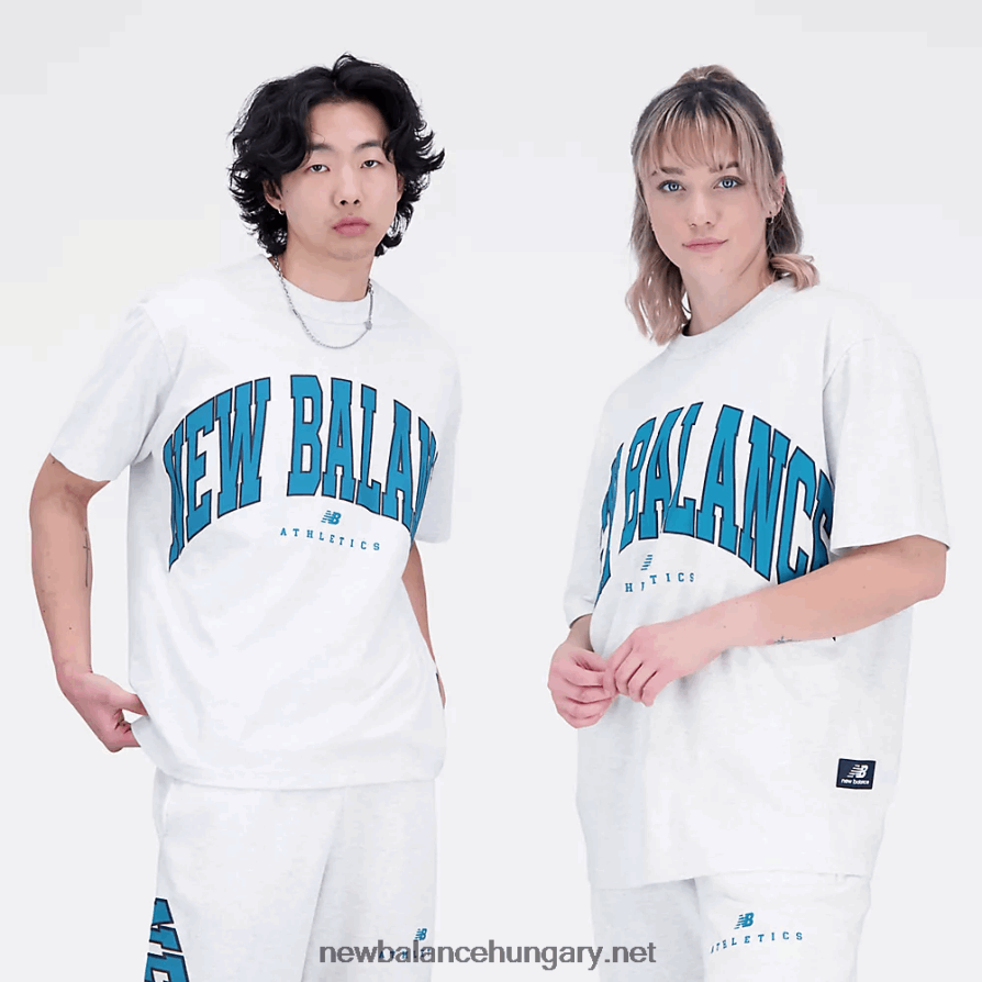 New Balance 6XH8F05083 egynemű uni-ssentials vetemedett classics pamut dzsörzé póló