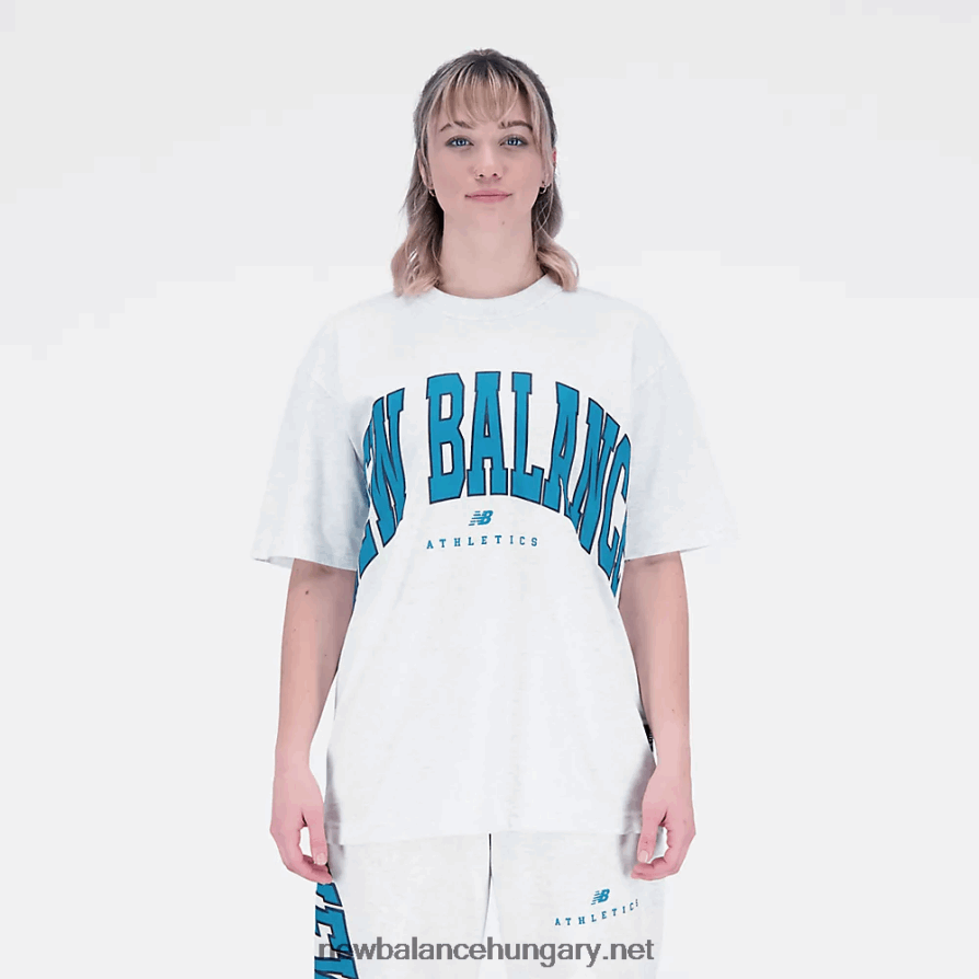 New Balance 6XH8F05083 egynemű uni-ssentials vetemedett classics pamut dzsörzé póló