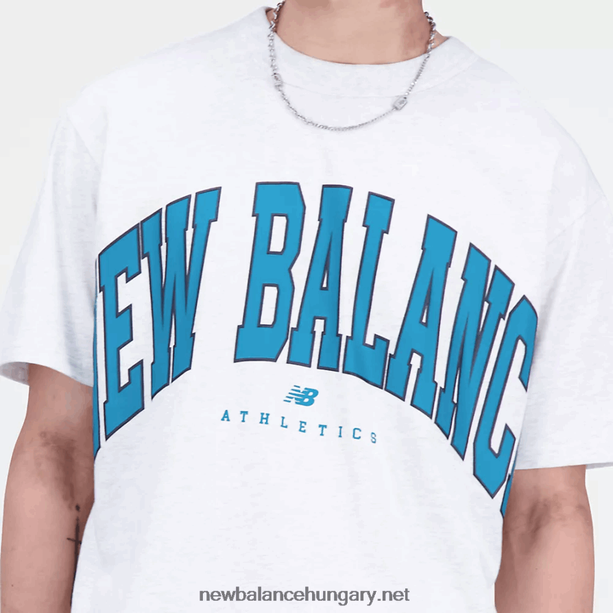 New Balance 6XH8F05083 egynemű uni-ssentials vetemedett classics pamut dzsörzé póló