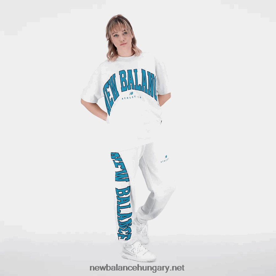 New Balance 6XH8F05083 egynemű uni-ssentials vetemedett classics pamut dzsörzé póló