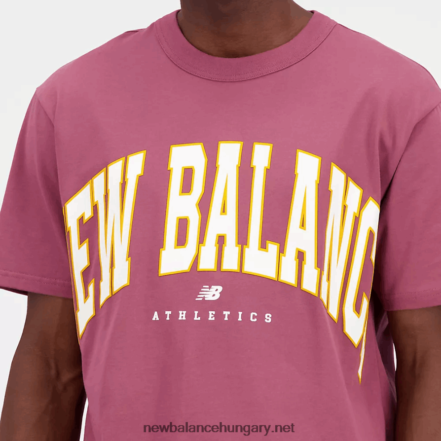 New Balance 6XH8F05084 egynemű uni-ssentials vetemedett classics pamut dzsörzé póló