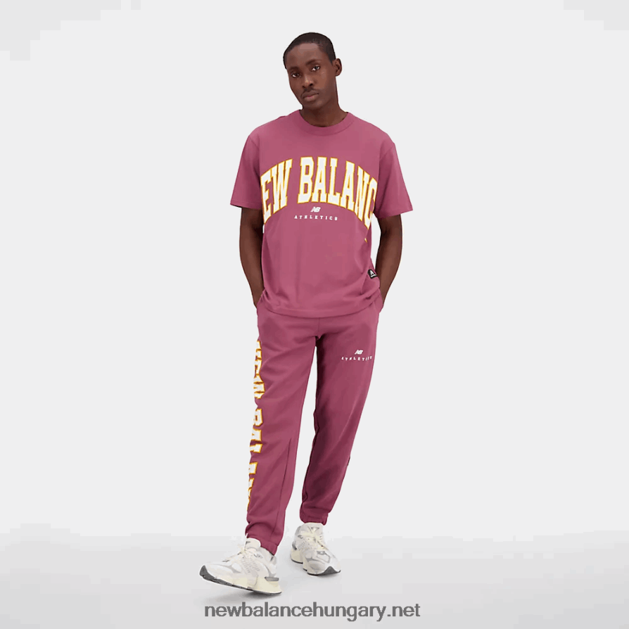 New Balance 6XH8F05084 egynemű uni-ssentials vetemedett classics pamut dzsörzé póló