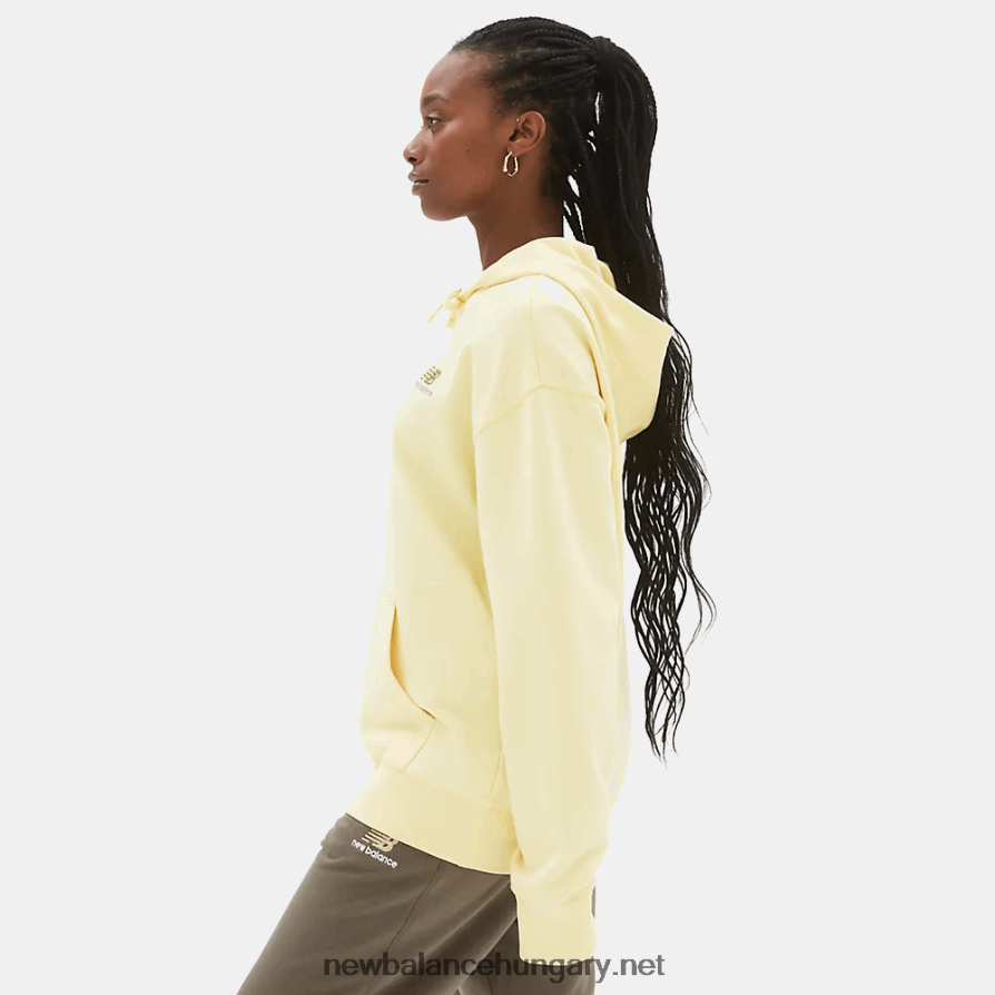 New Balance 6XH8F02013 egynemű uni-ssentials francia frottír kapucnis pulcsi