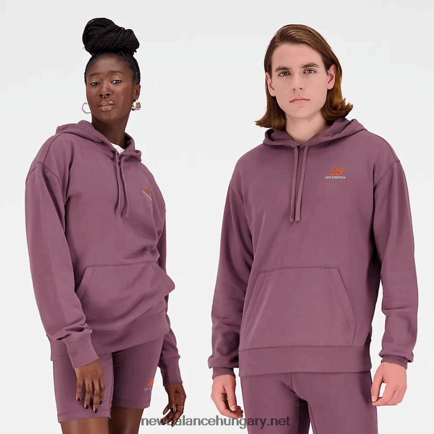 New Balance 6XH8F02014 egynemű uni-ssentials francia frottír kapucnis pulcsi