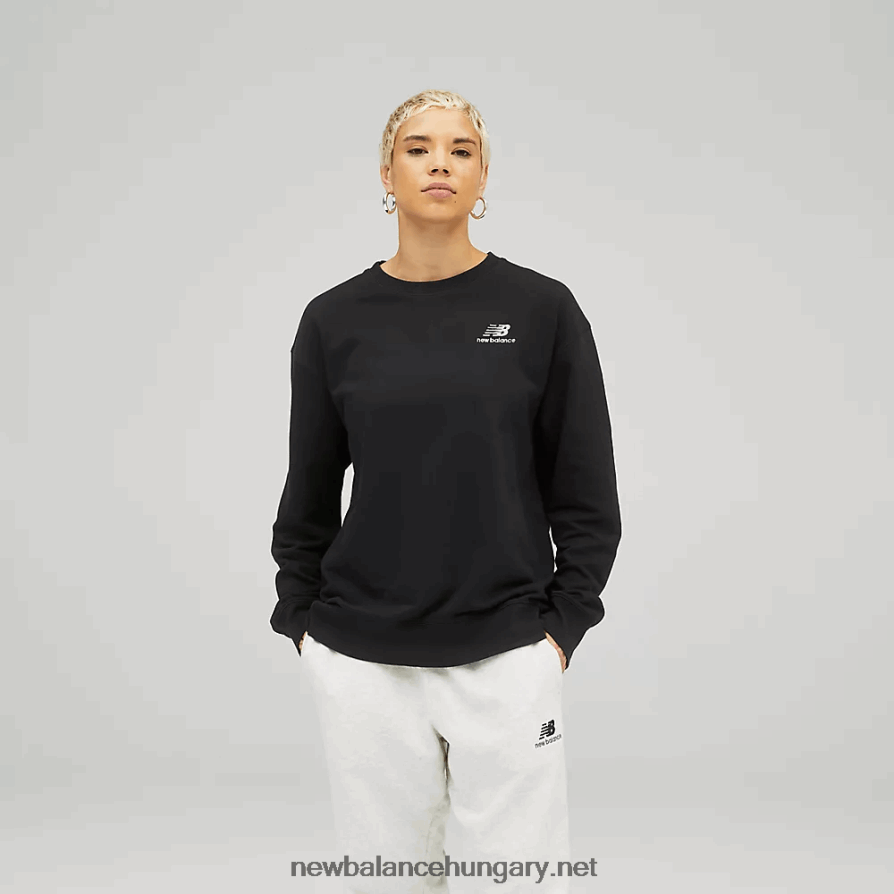 New Balance 6XH8F0303 egynemű uni-ssentials francia frottír crewneck pulóver