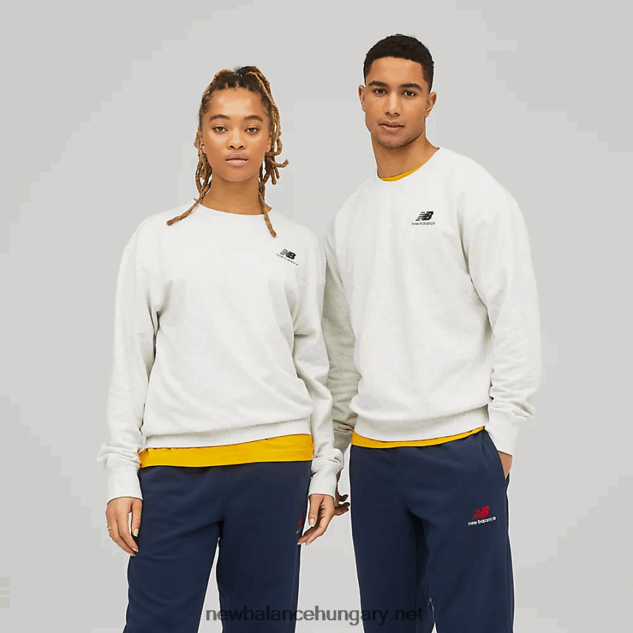 New Balance 6XH8F0305 egynemű uni-ssentials francia frottír crewneck pulóver