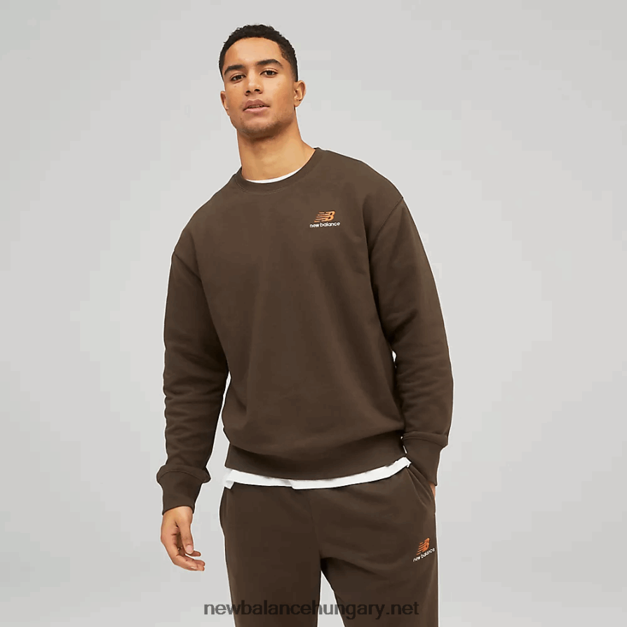 New Balance 6XH8F06614 egynemű uni-ssentials francia frottír crewneck pulóver