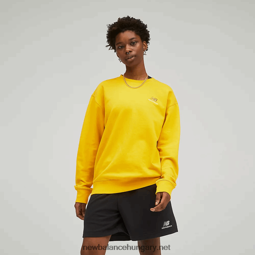 New Balance 6XH8F06615 egynemű uni-ssentials francia frottír crewneck pulóver