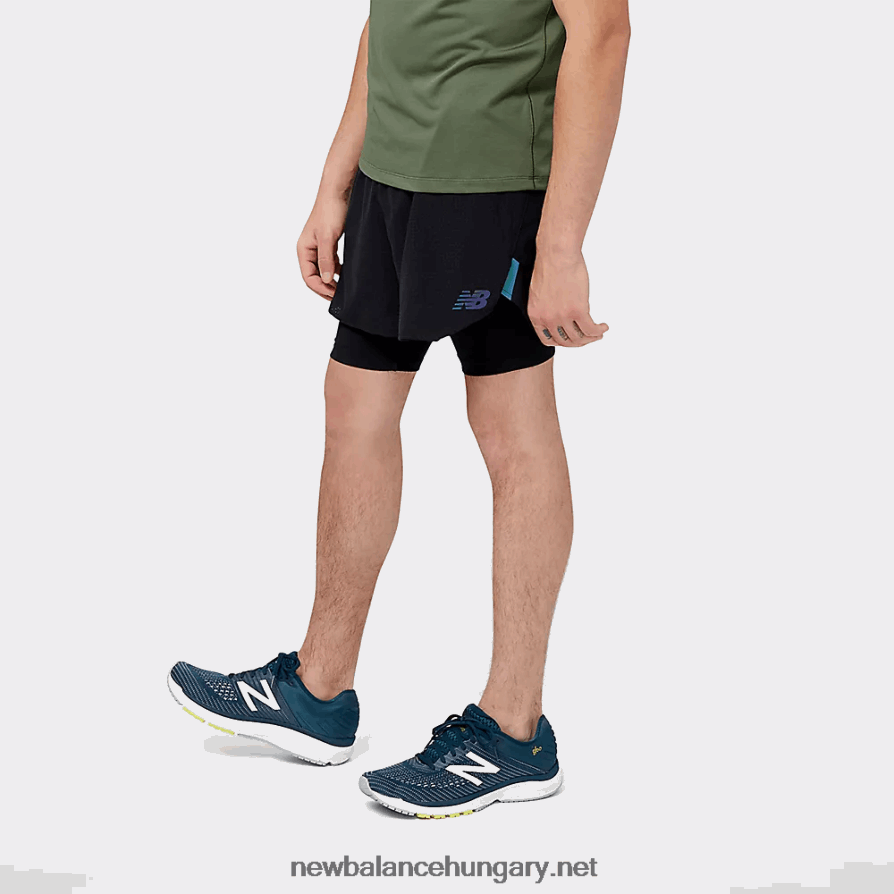 New Balance 6XH8F06570 egynemű q sebesség 5 hüvelyk 2 az 1-ben rövid