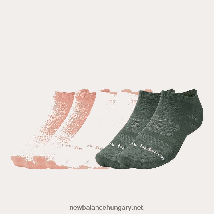 New Balance 6XH8F05057 férfiak lapos kötött no show zokni 6 db