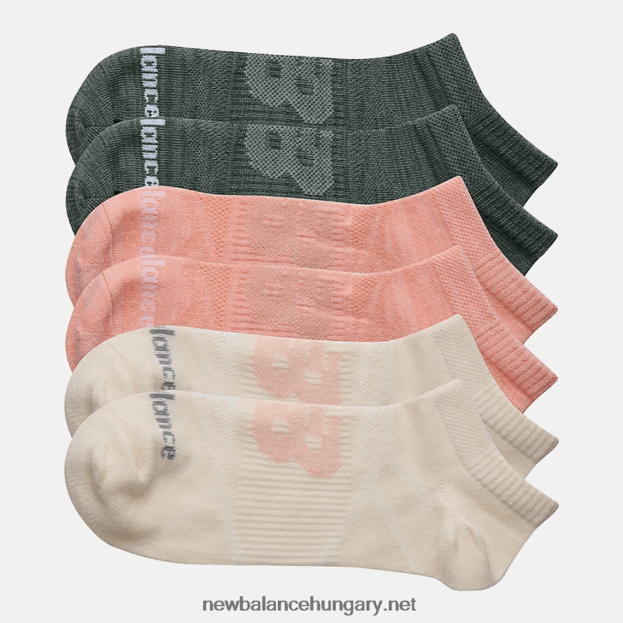 New Balance 6XH8F05057 férfiak lapos kötött no show zokni 6 db