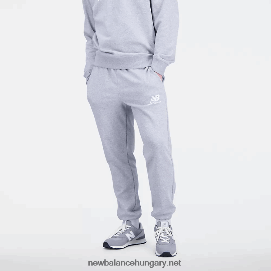 New Balance 6XH8F01599 férfiak Essentials halmozott logós francia frottír melegítőnadrág