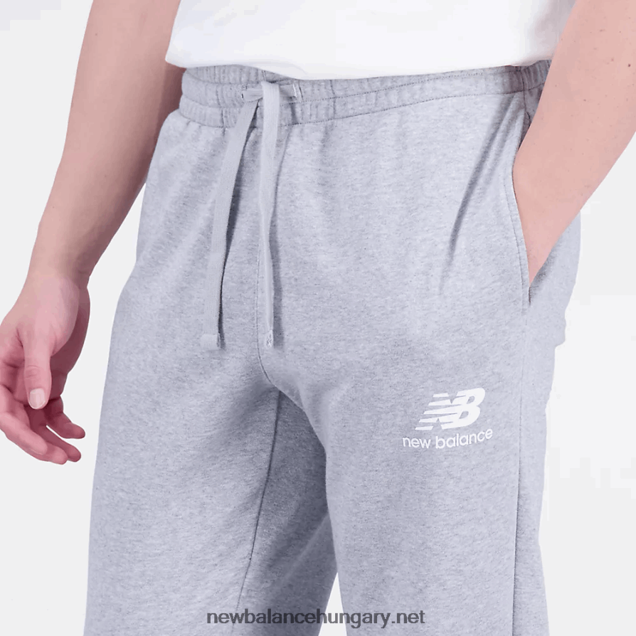 New Balance 6XH8F01599 férfiak Essentials halmozott logós francia frottír melegítőnadrág