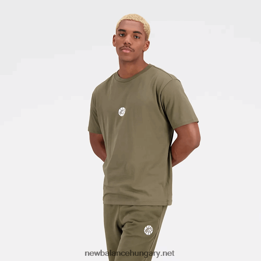 6XH8F01898 férfiak nb hoops basics póló