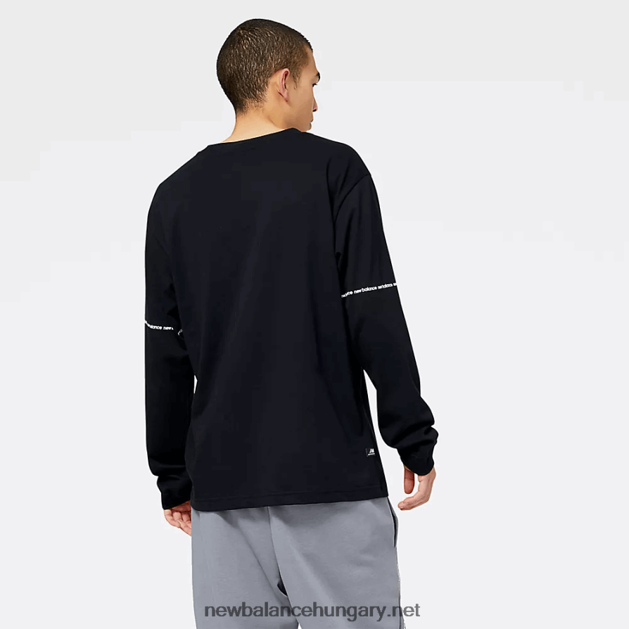 6XH8F02054 férfiak nb essentials grafikus hosszú ujjú
