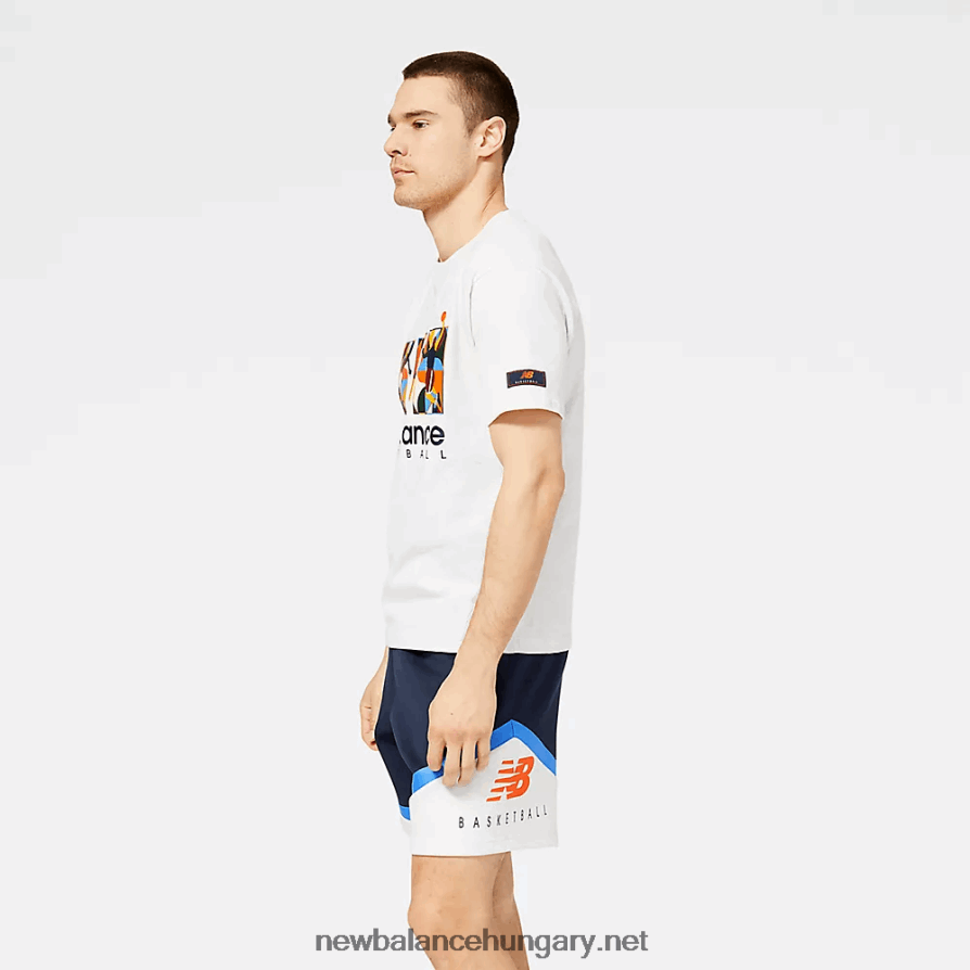 6XH8F02069 férfiak nb karika absztrakt grafikus póló