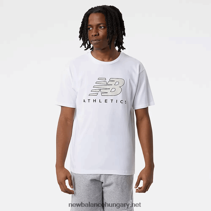 6XH8F02080 férfiak nb athletics grafikus logós póló