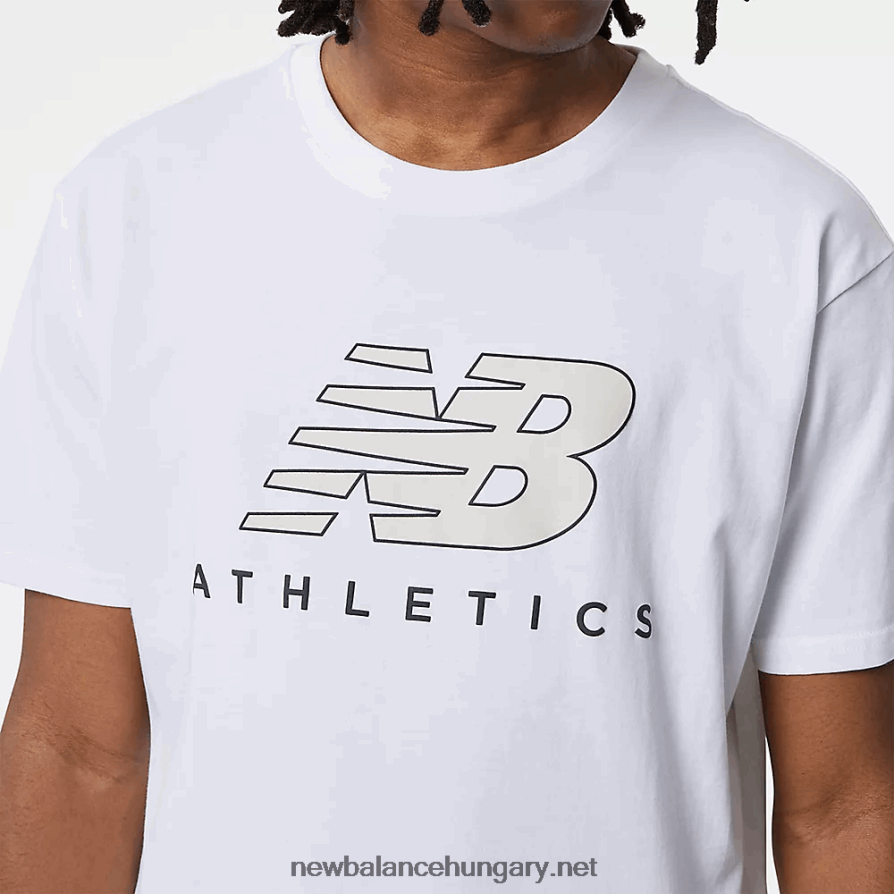 6XH8F02080 férfiak nb athletics grafikus logós póló