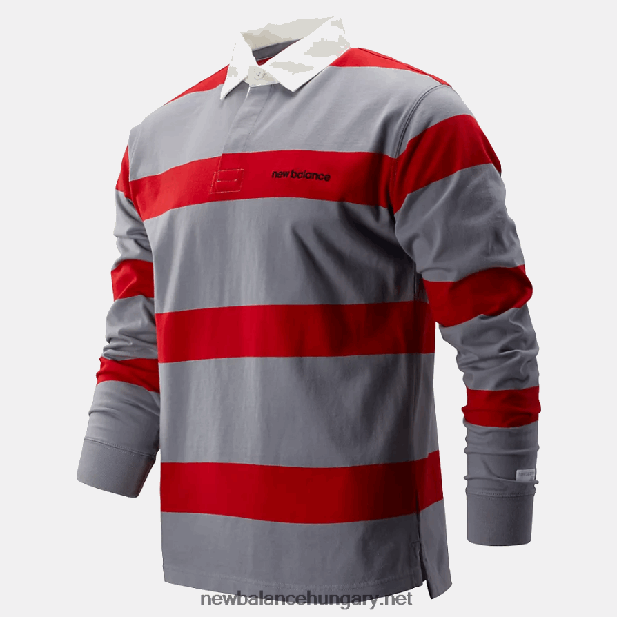 6XH8F02279 férfiak csíkos nb atlétika stadion rögbi hosszú ujjú