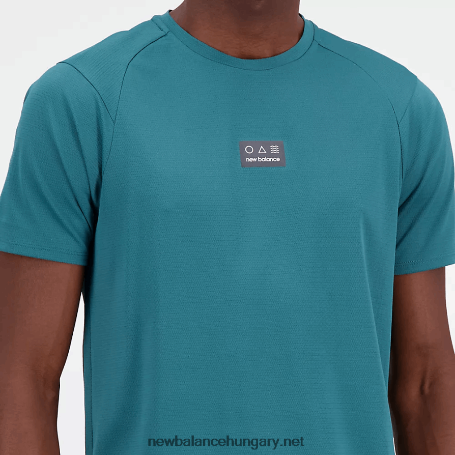 New Balance 6XH8F01851 férfiak ütőfutás az n-szellőzős rövid ujjúnál