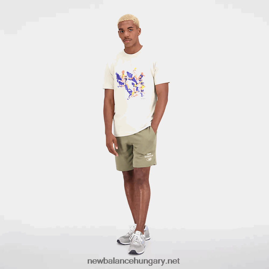 New Balance 6XH8F01923 férfiak atlétika jacob rochester futók pamut dzsörzé póló