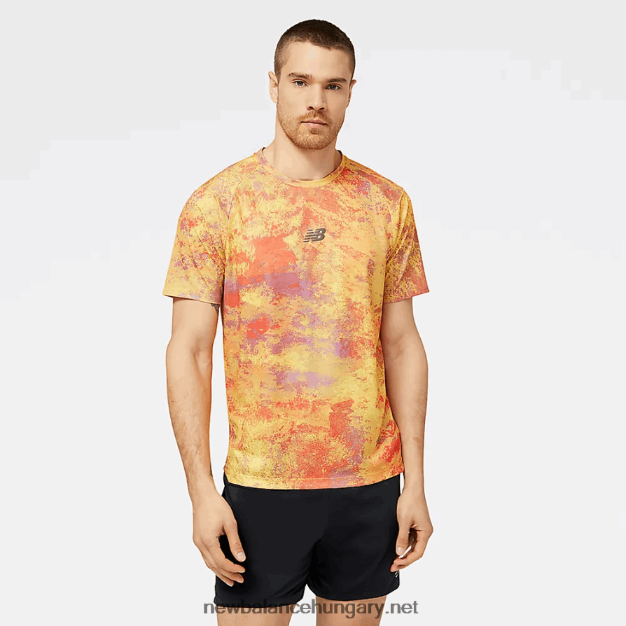 New Balance 6XH8F01940 férfiak ütés a nyomott n-szellőzős rövid ujjúnál