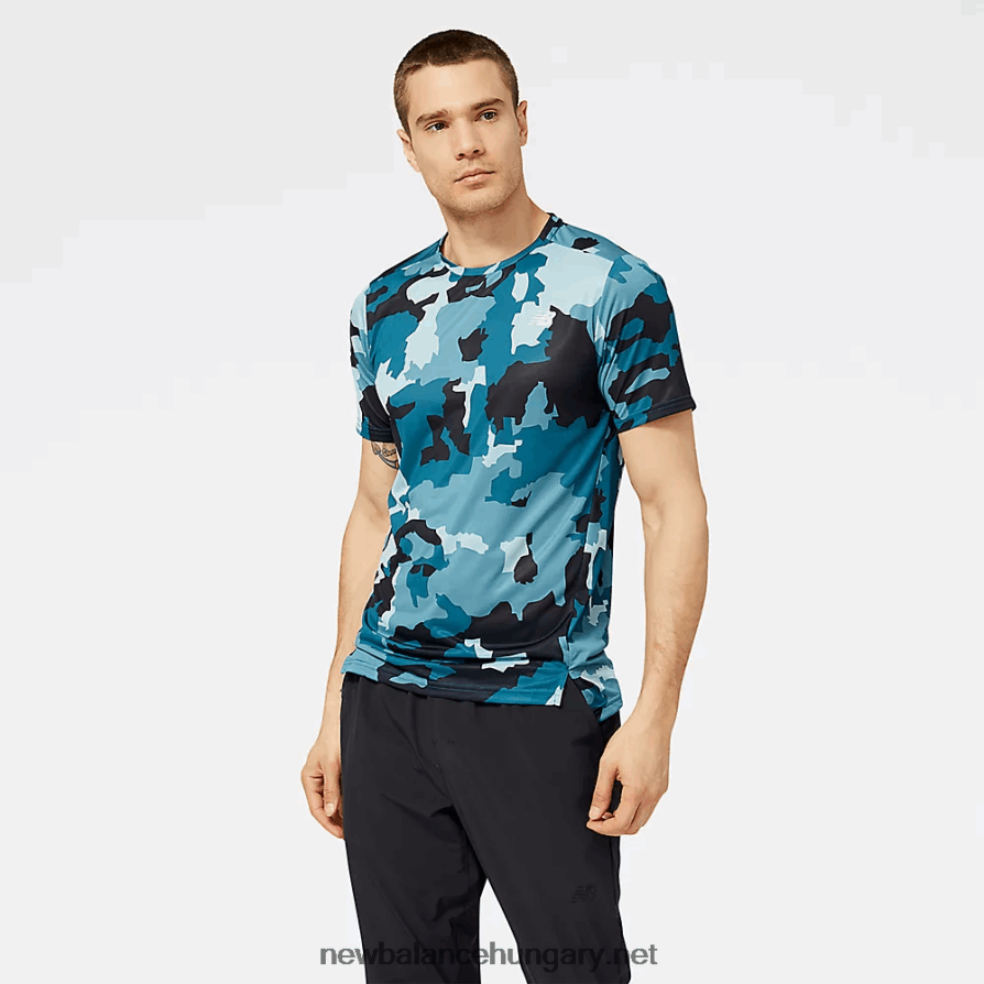 New Balance 6XH8F02055 férfiak nyomott gyorsított rövid ujjú