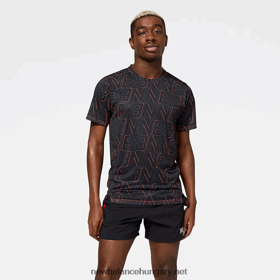 New Balance 6XH8F02056 férfiak nyomott gyorsított rövid ujjú