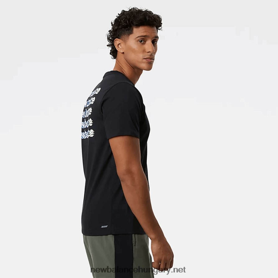 New Balance 6XH8F02201 férfiak grafikus heathertech póló
