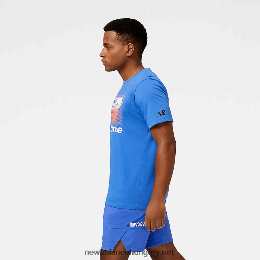 New Balance 6XH8F0394 férfiak grafikus heathertech póló