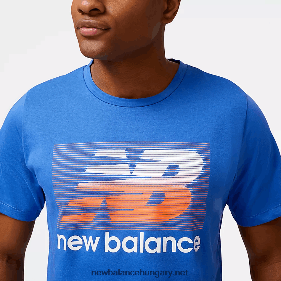 New Balance 6XH8F0394 férfiak grafikus heathertech póló