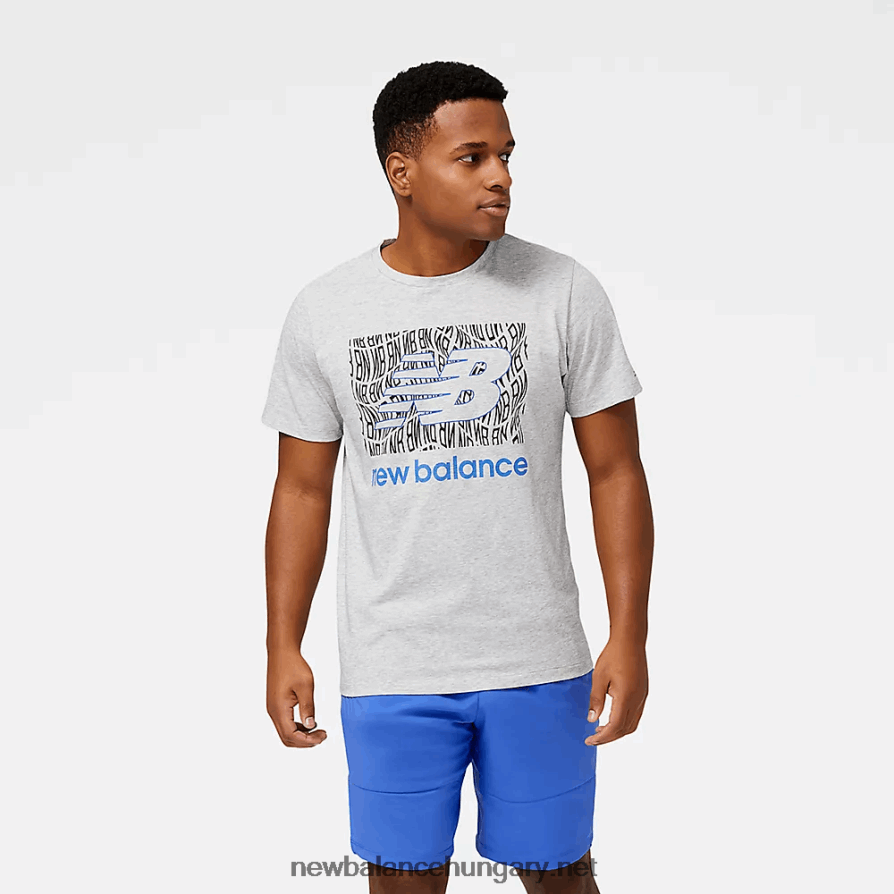 New Balance 6XH8F0395 férfiak grafikus heathertech póló