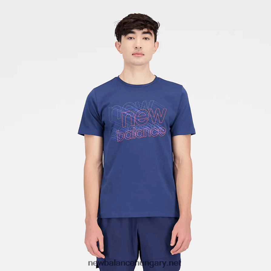 New Balance 6XH8F0396 férfiak grafikus heathertech póló