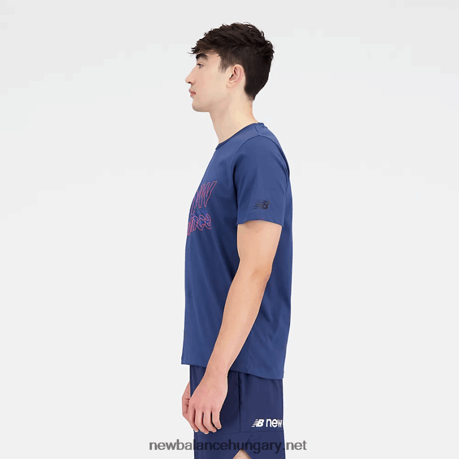 New Balance 6XH8F0396 férfiak grafikus heathertech póló