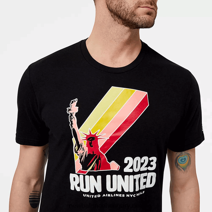 New Balance 6XH8F04793 férfiak united Airlines nyc half united graphic rövid ujjú