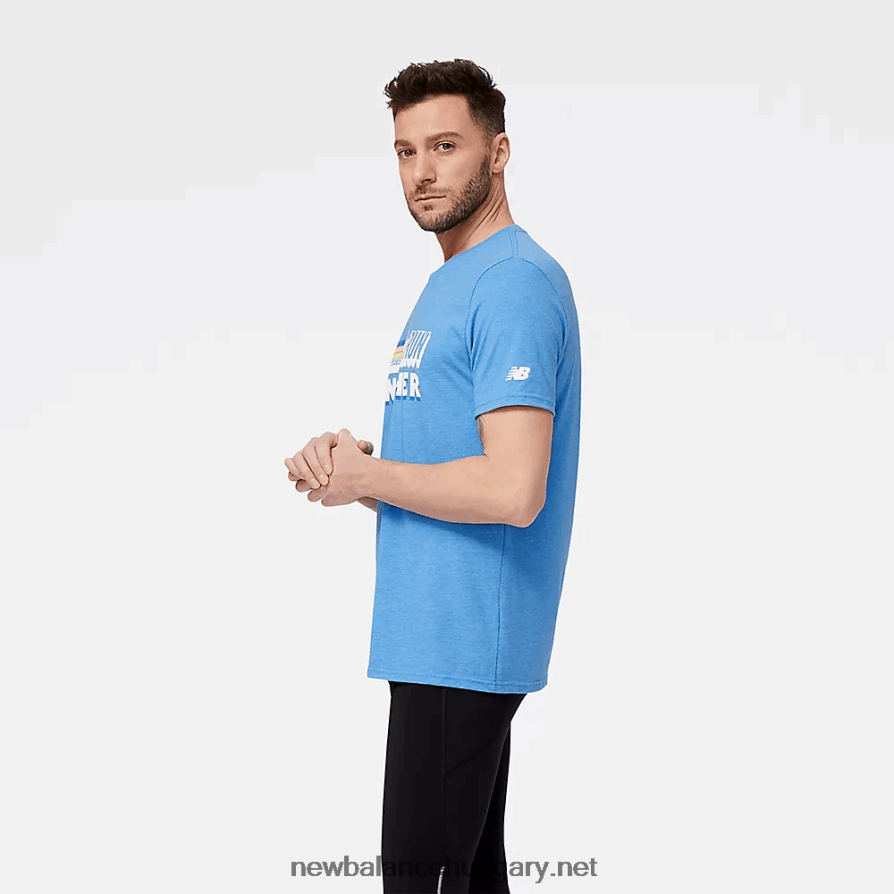 New Balance 6XH8F04794 férfiak United Airlines nyc half finisher grafikus rövid ujjú