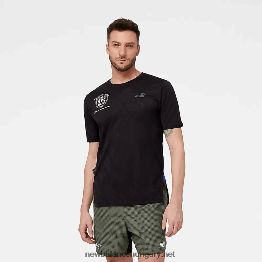 New Balance 6XH8F04816 férfiak United Airlines nyc half q speed jacquard rövid ujjú