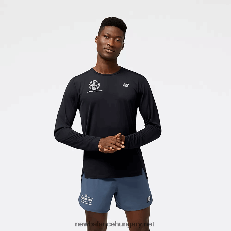 New Balance 6XH8F04838 férfiak rbc brooklyn half training accelerate long sleeve