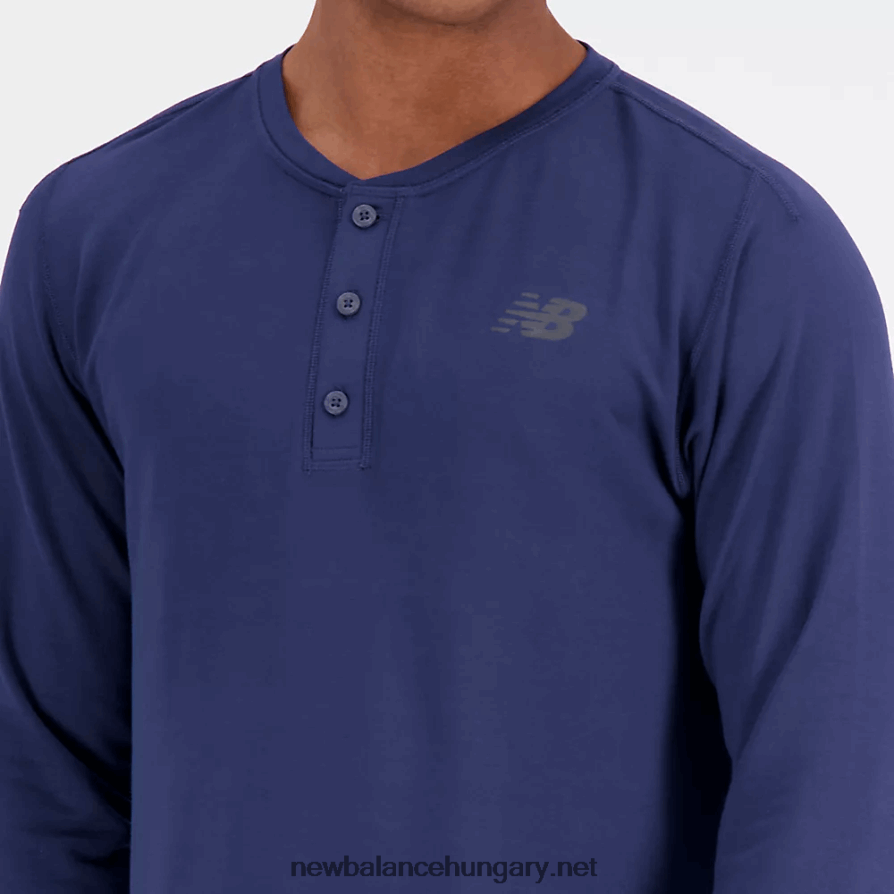 New Balance 6XH8F04886 férfiak baseball henley