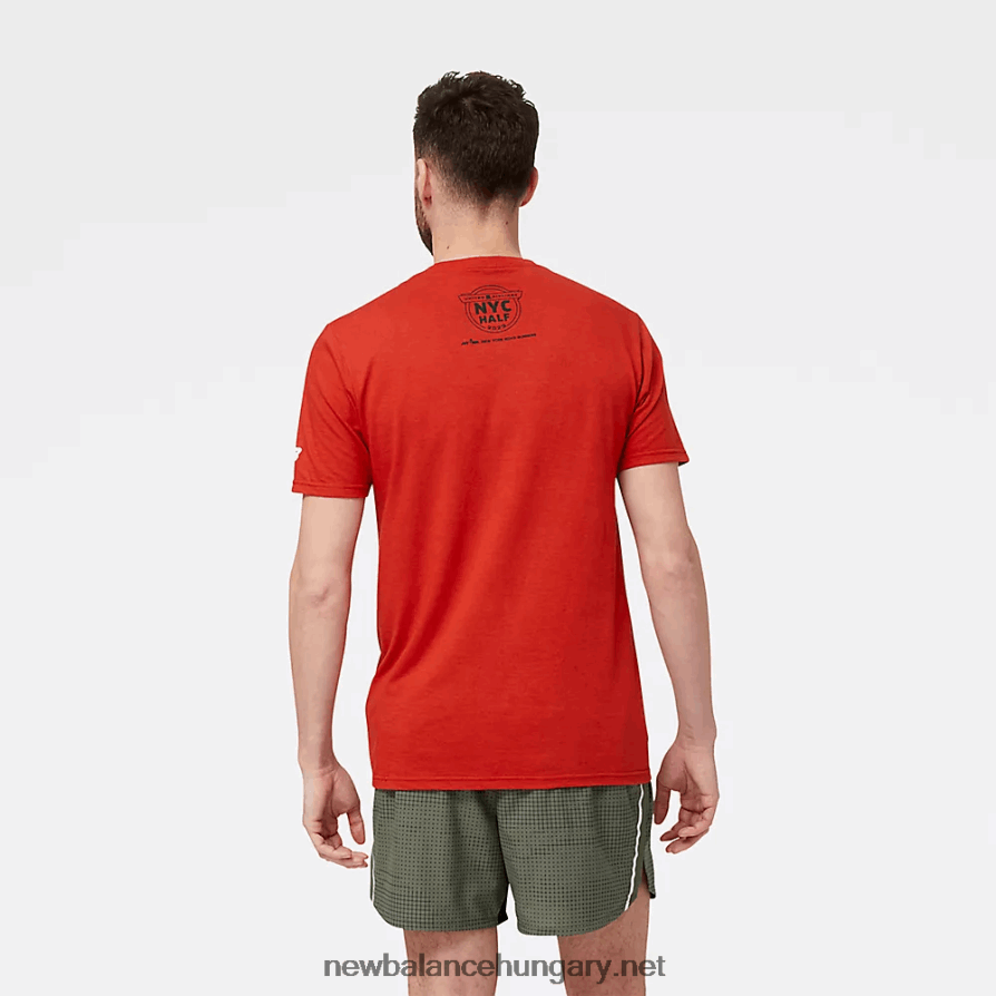 New Balance 6XH8F04915 férfiak United Airlines nyc half bridge grafikus rövid ujjú