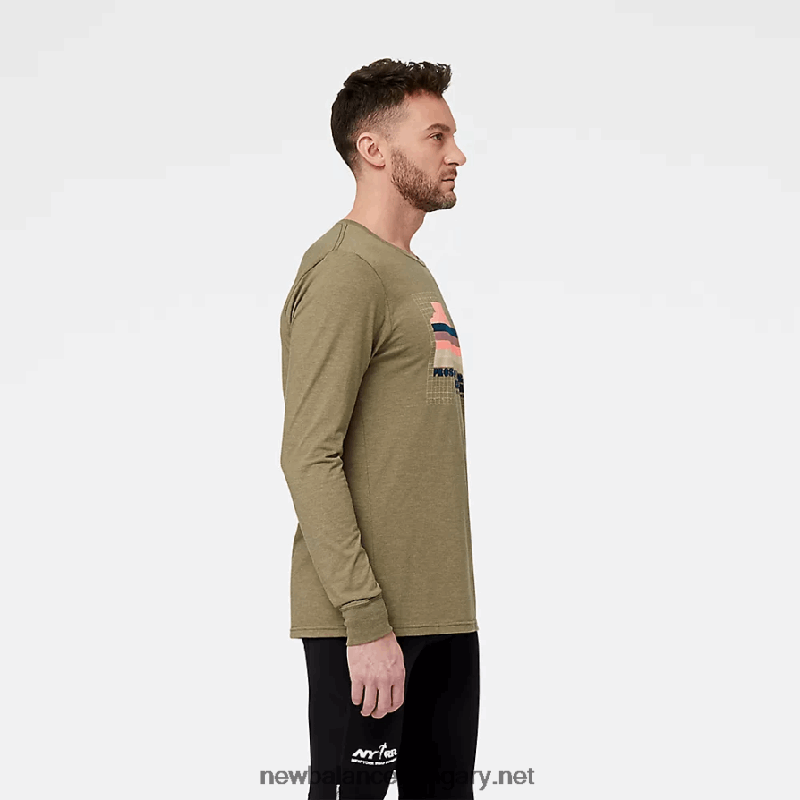 New Balance 6XH8F04936 férfiak United Airlines nyc half park to park grafikus hosszú ujjú