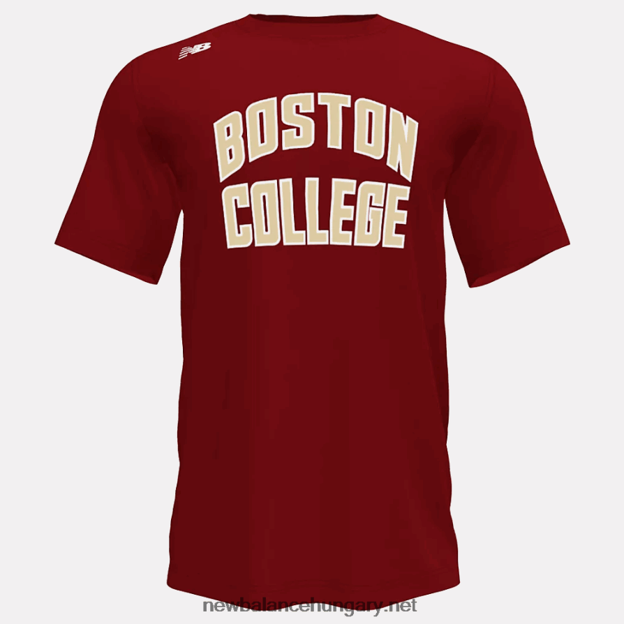 New Balance 6XH8F05027 férfiak rövid ujjú technikai póló (bostoni főiskola)