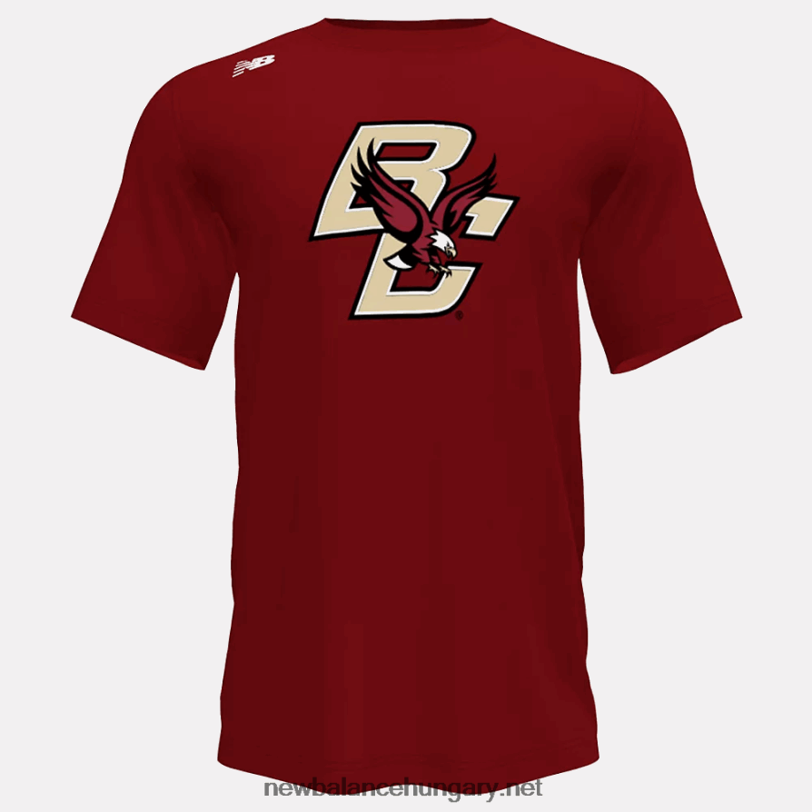 New Balance 6XH8F05038 férfiak rövid ujjú technikai póló (bostoni főiskola)