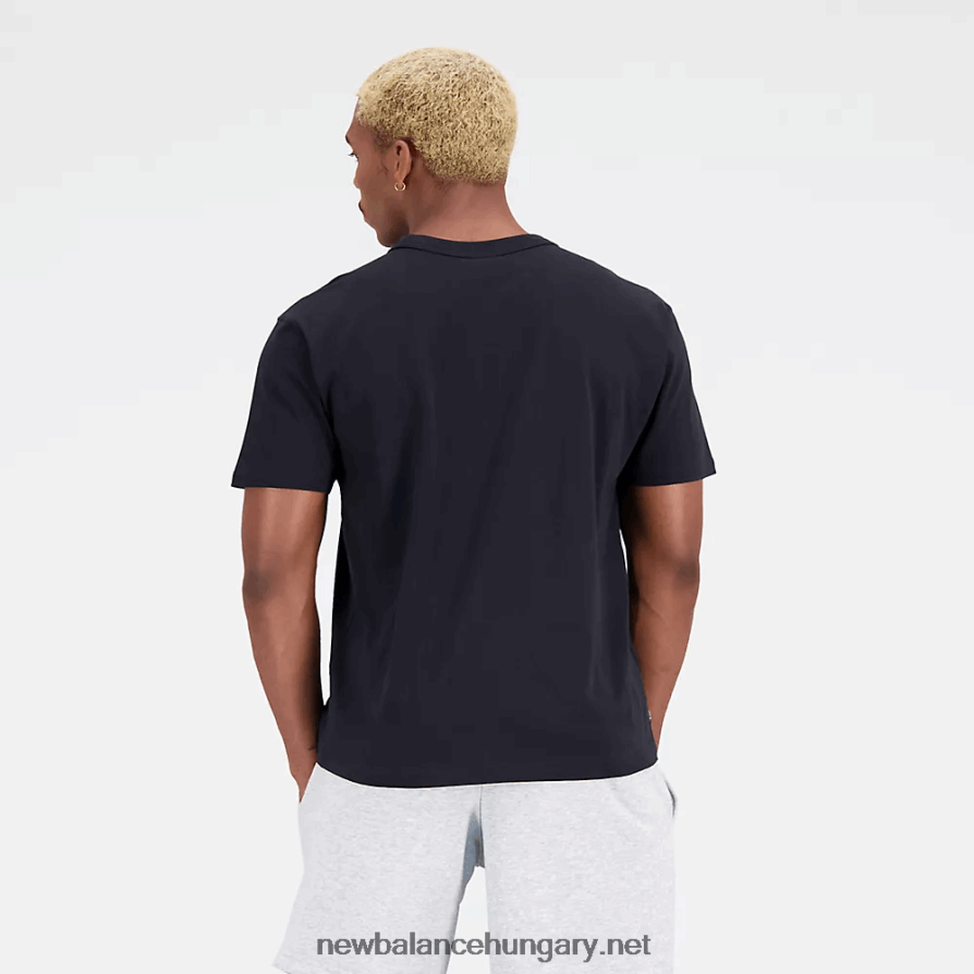 New Balance 6XH8F06536 férfiak Essentials újragondolt grafikus pamutdzsörzé rövid ujjú póló