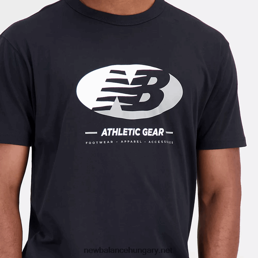 New Balance 6XH8F06536 férfiak Essentials újragondolt grafikus pamutdzsörzé rövid ujjú póló