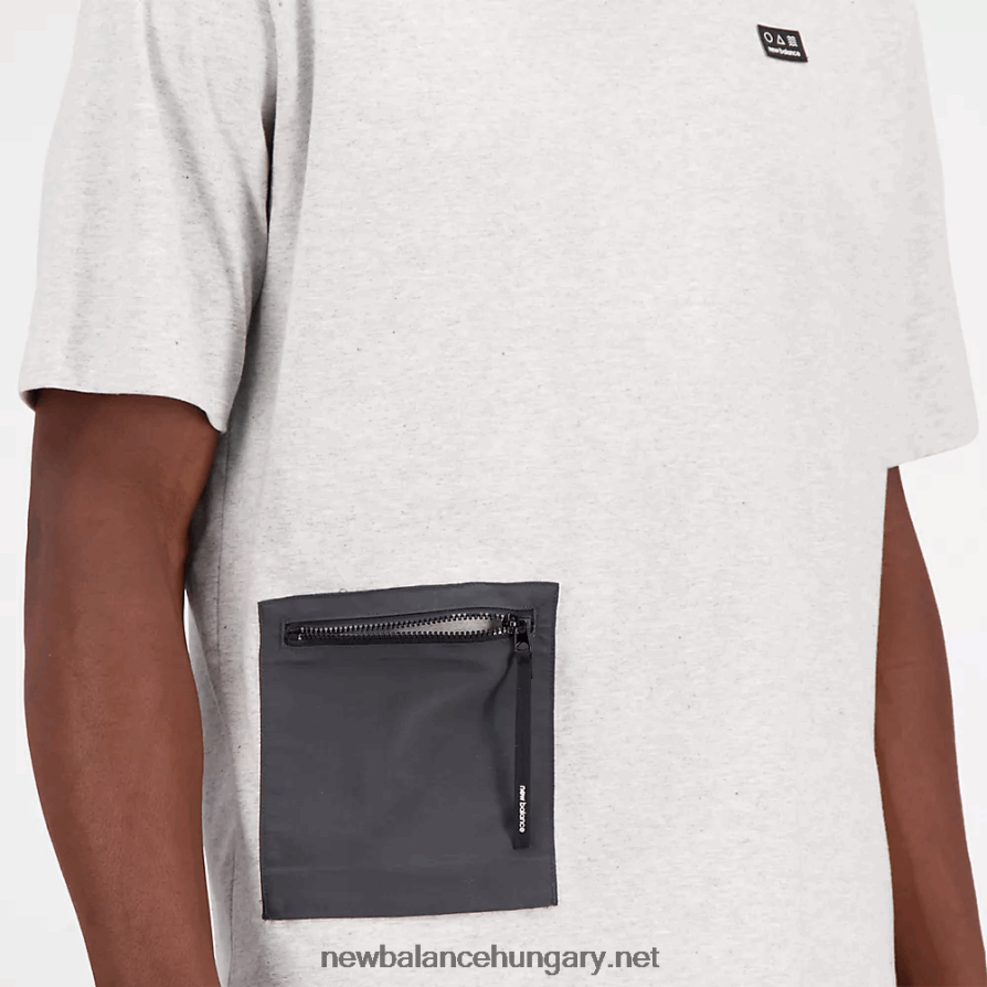 New Balance 6XH8F06547 férfiak pamutdzsörzé rövid ujjú pólónál